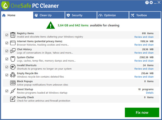 OneSafe PC Cleaner Pro破解版