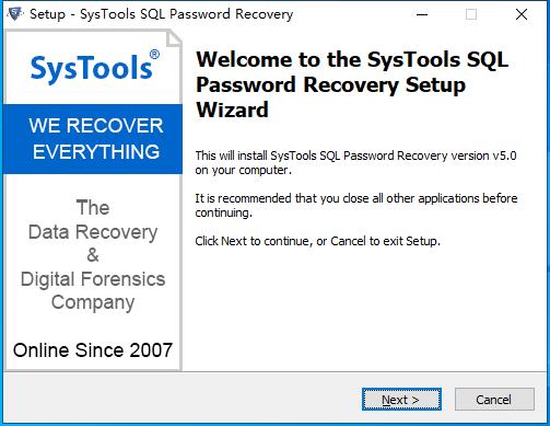 SysTools SQL Password Recovery破解版