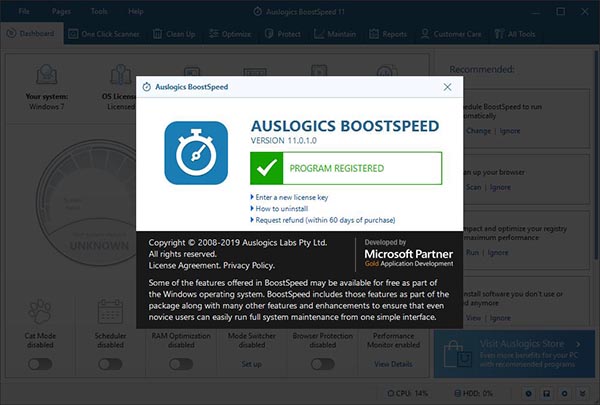 Auslogics BoostSpeed 11破解版